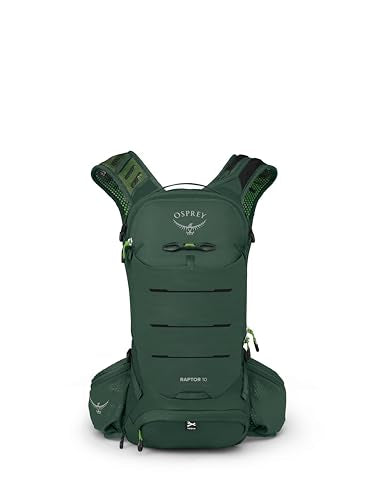 Osprey Raptor 10L Men's Mountain Biking Backpack with Hydraulics Reservoir, Tundra Green - color: Tundra Green