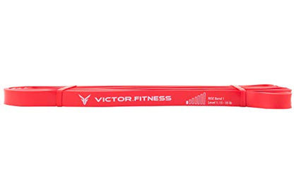 Rise Bands Heavy-Duty Exercise Resistance Band for Physical Therapy, Fitness, Muscle Development, Rehab, Mobility, Stretching, and More - color: Red Level 1 (15-35lbs)
