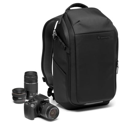 Manfrotto Advanced Compact III Camera Backpack for Camera and Laptop, Camera Backpack for Mirrorless with Lenses, with Interchangeable Padded Dividers and Tripod Attachment - style: Backpack,travel