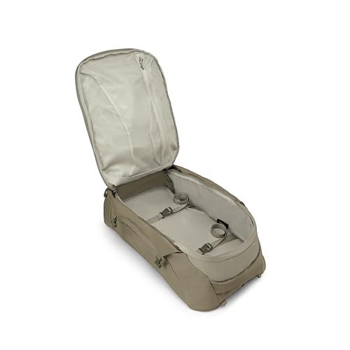Osprey Farpoint 55L Men's Travel Backpack - Carry On Bag with Personal Item Sized Detachable Daypack, Sawdust - color: Sawdust, style: 55l