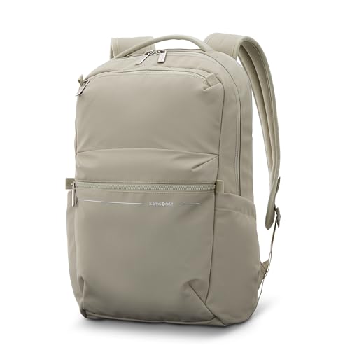 Samsonite Better Than Basic Backpack - Dedicated Laptop Compartment, Quick Stash Front Pockets and Lightweight Breathable Airmesh - Limestone Grey - color: Limestone Grey