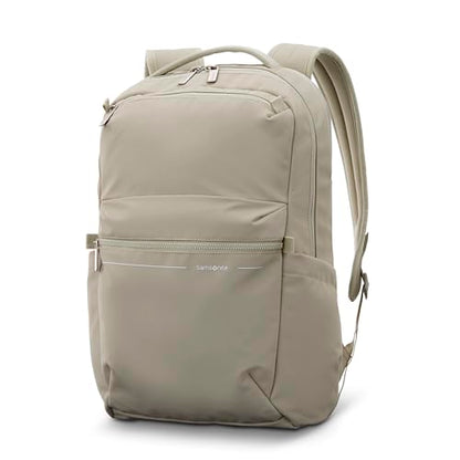 Samsonite Better Than Basic Backpack - Dedicated Laptop Compartment, Quick Stash Front Pockets and Lightweight Breathable Airmesh - Limestone Grey - color: Limestone Grey