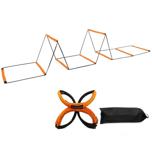 Kids Agility Ladder, Speed Ladder Training for Football & Soccer, 15ft Agility Speed Ladder with Storage Bag, Team Conditioning Equipment, Flitting Agility Ladder 8 Grid - style: Flitting Agility Ladder 8 Grid