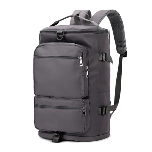 Men's Fitness Travel Bag/Women's Sports Yoga Bag with Shoe Compartment, Carry Weekend/Overnight Waterproof Camping Backpack, Flight Approved, 35L，gray - color: Gray