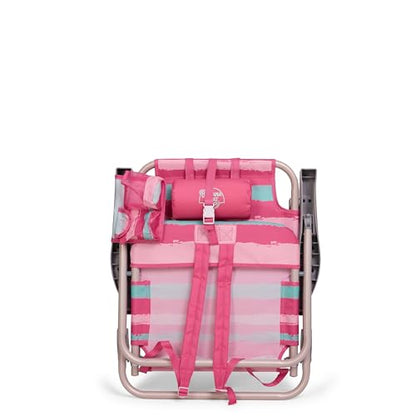Banana Boat Backpack Beach Chair Lightweight and Portable 5-Position with Lay Flat Outdoor Heavy Duty Tanning Chair, Painter Stripe (2 PK) - color: Painter Stripe (2 Pk)
