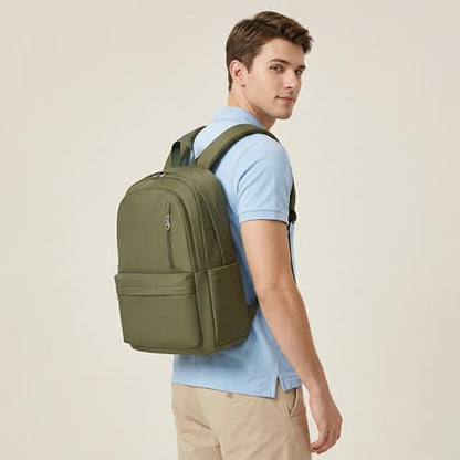 BAGOK Lightweight Nylon Backpack for Women & Men – Foldable, Large Capacity, Ideal for School, Travel & Work - color: Green