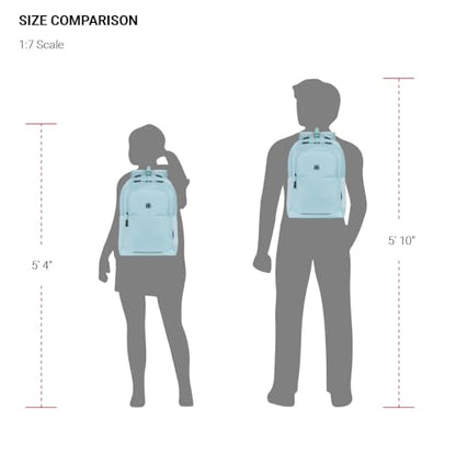 SwissGear Orientation Laptop Backpack, Light Blue, 17"x12"x7" - color: Light Blue, style: Orientation