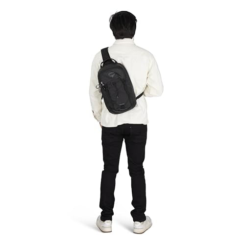 Osprey Quasar Shoulder Sling Bag - Everyday Crossbody Backpack with Laptop Sleeve, Bottle Pocket, & Phone Pocket, Black - color: Black