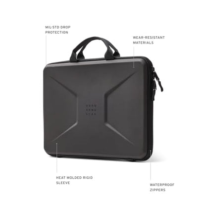 UAG Laptop Sleeve Case, Large Sleeve, Fits Up to 15-16" Laptop, Shockproof Protective Carrying Computer Bag with Carrying Handle and Interior Accessory Pocket, Black - size: Large - Black