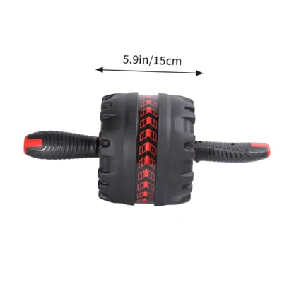 Abdominal Wheel for Fitness with Thickened Anti-Skid Roller and Black Pad Core Strength Trainer for Men and Women Home Gym Workout 7.08X7.08X5.90 Inches