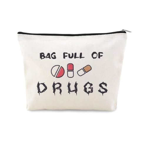 Travel Medicine Bag for Family Pharmacist Nurse Practitioner Gifts for Women Funny Meds Pouch Dental Medical Physician Assistant Makeup Bag Canvas Medication Carrying Pouch Emergency Pouch for School - color: Travel Medicine Bag for Family