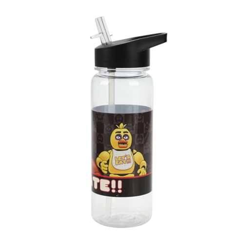 Five Nights at Freddy's 5-Piece Backpack & Lunchbox Set With Water Bottle - color: Black, Red, Brown & Clear, size: 16 Inches