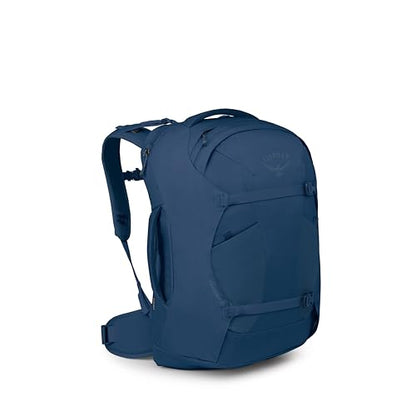 Osprey Farpoint 40L Men's Travel Backpack - Carry On Bag with Laptop Sleeve and Toiletry Pocket, Antique Blue - color: Antique Blue, style: 40l