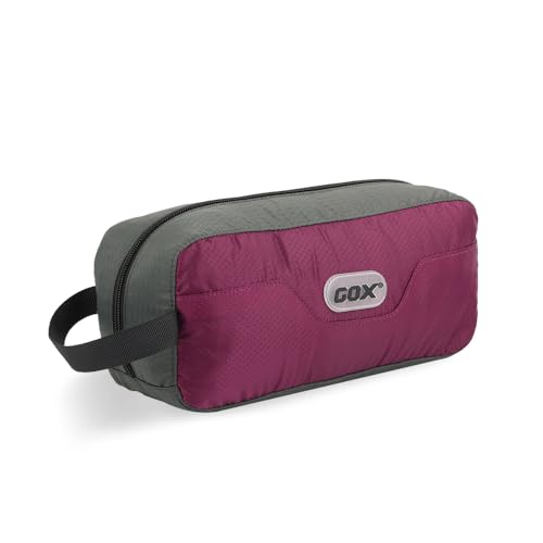 GOX Travel Small Toiletry Bag for Men Nylon Dopp Kit Medicine Bag Travel Organizer Pouch Shave Kits for Teens Toiletry Essentials Bathroom Compact Purple 9.8 * 4.3 * 3.3 Inches - color: Purple, size: 9.8*4.3*3.3 Inches