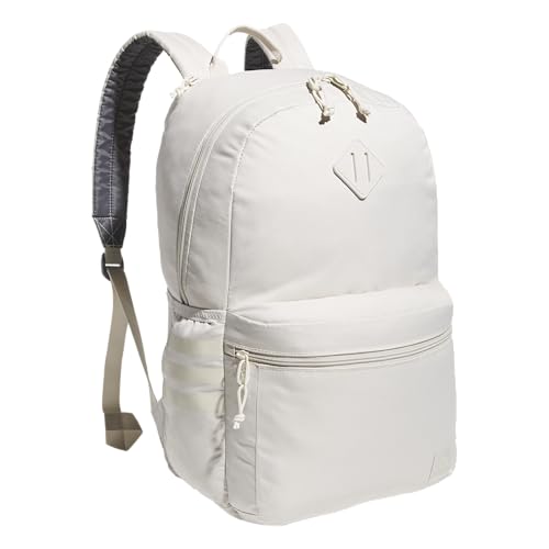 adidas Classic 3-Stripe Backpack for Laptop, School and Travel, 28L - color: Alumina Beige/Grey Four/5.0