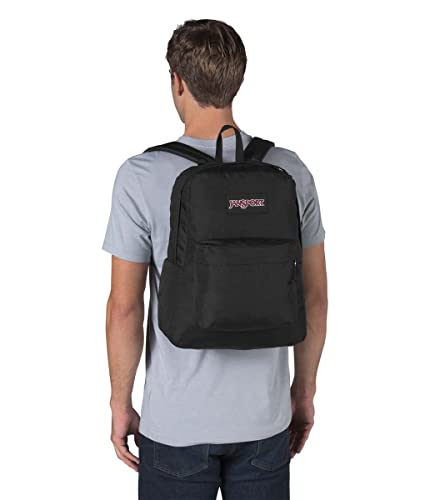JanSport SuperBreak Plus Backpack with Padded 15-inch Laptop Sleeve and Integrated Bottle Pocket - Spacious and Durable Daypack for Work and Travel - Black - color: Black