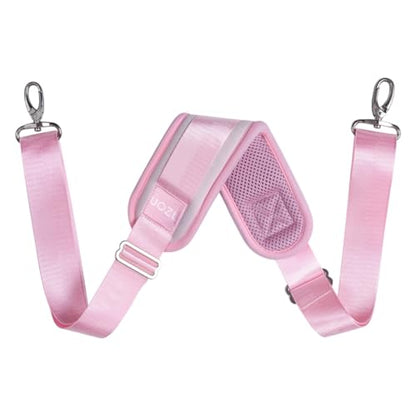 59 Inch Shoulder Straps, Soft with Ultra-Thick Fixed Shoulder Pad, Two Way Independently Adjustable Buckle Replacement Straps for Laptop Bag Messenger Bag Tool Bag Luggage,Pink - color: Pink, size: 59 inch