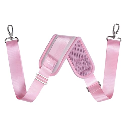 59 Inch Shoulder Straps, Soft with Ultra-Thick Fixed Shoulder Pad, Two Way Independently Adjustable Buckle Replacement Straps for Laptop Bag Messenger Bag Tool Bag Luggage,Pink - color: Pink, size: 59 inch
