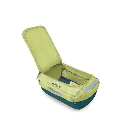 Osprey Transporter Lightweight Travel Duffel Bag - Extra Large Water Resistant Durable Gear Bag for Men and Women - color: Glow Dew-torrent Blue, style: 65l