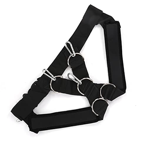 HERCHR Weight Bearing Shoulder Strap, Resistance Strength Training Shoulder Bands Pulling Sled Harness Vest Bands with Pulling Strap for Football Workout - color: balck