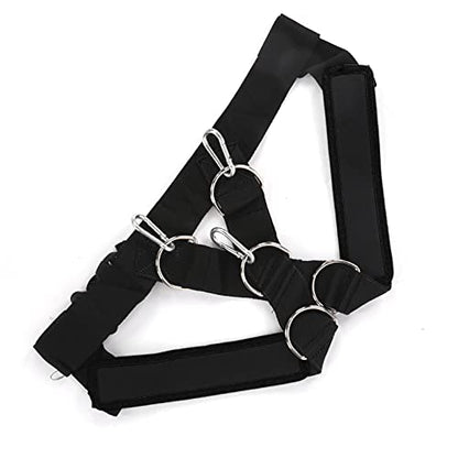 HERCHR Weight Bearing Shoulder Strap, Resistance Strength Training Shoulder Bands Pulling Sled Harness Vest Bands with Pulling Strap for Football Workout - color: balck