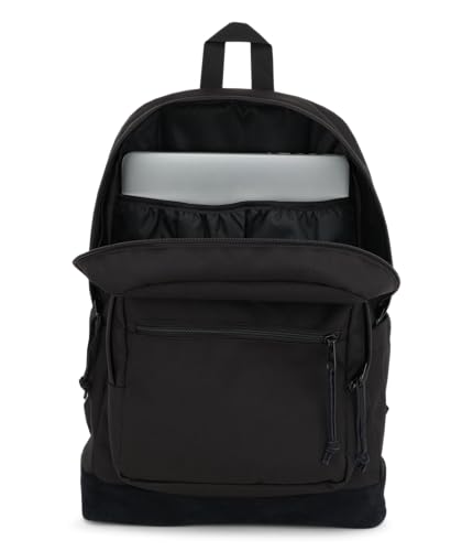 JanSport Right Pack Backpack - Durable Daypack with Padded 15" Laptop Sleeve, Spacious Main Compartment & Integrated Water Bottle Pocket, Monochrome Black - color: Monochrome Black