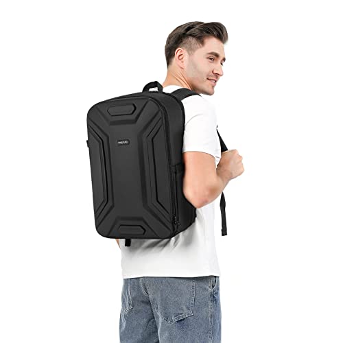 MOSISO Camera Backpack, DSLR/SLR/Mirrorless Camera Bag Waterproof Symmetric Geometric Hard Shell with Tripod Holder&15-16 inch Laptop Compartment Compatible with Canon/Nikon/Sony, Black