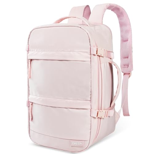 Fmeida For Frontier Airlines Personal Item Travel Bag Pink Carry On Backpack for Ryanair, Fits 14" Laptop, Underseat Weekender Bag for Women - color: Pink, size: Small
