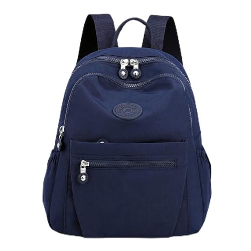 Tanweibago Mini Nylon Women Backpacks,11L Small Ladies backpacks Casual Lightweight Women Shopping Travel Daypack (Navy Blue) - color: Navy Blue