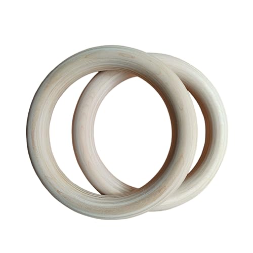 Wooden Gymnastic Rings, Gymnastics Grips - Strength Training Rings - for Home Gym Fitness Exercise Playground Indoor Outdoor
