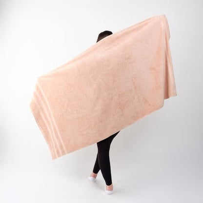 SOFE H&L | Olea Luxury Cotton Turkish Bath Towels Set of 4 Blush | Premium, Soft, Durable, Absorbent | Hotel Quality Plush Towels and Thick Towel Sets - color: Blush, size: Set of 4 - Bath Towel