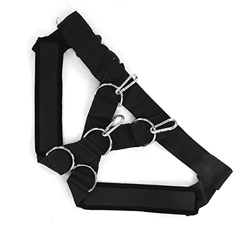 Weight Bearing Shoulder Strap Pulling Sled Harness Vest Resistance Bands with Pulling Strap Durable Nylon Material Adjustable Design for Strength Training and Team Sports - color: Black