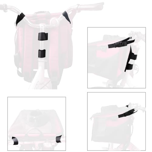 Pet Carrier Bicycle Basket Bag Pet Carrier/Booster Backpack for Dogs and Cats with Big Side Pockets,Comfy & Padded Shoulder Strap,Travel with Your Pet Safety（Pink Carnation） - color: Pink Carnation