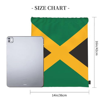Jamaican Flag Drawstring Bag Sport Gym Backpack Beach Travel Sack Draw String Yoga Bag For Men Women - color: Jamaican Flag
