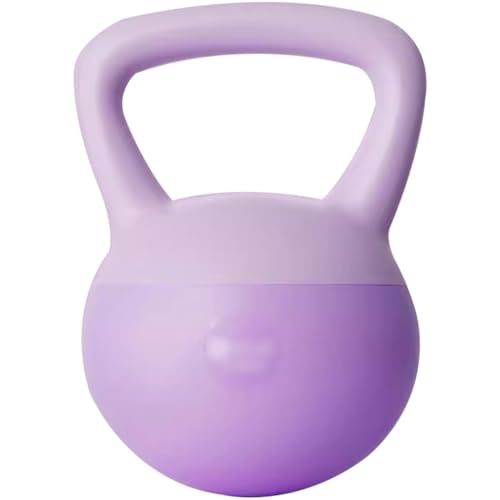 Kettlebell Home Fitness Women Soft Kettlebell Weights, New PVC Soft Rubber Kettle Ball, Does Not Damage The Floor, Practice Hip/body Shaping(Purple-2.5kg)