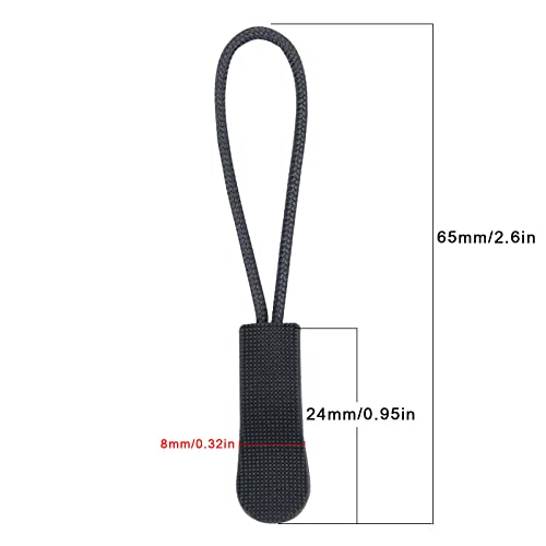 Urmspst 20PCS Zipper Pulls Replacement Zipper Tabs, (Cool Grey) - color: 26. Cool grey