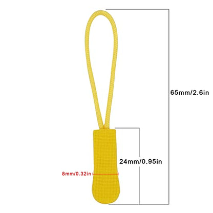 Urmspst 20PCS Zipper Pulls Replacement Zipper Tabs, Dark Yellow - color: 09. Dark yellow