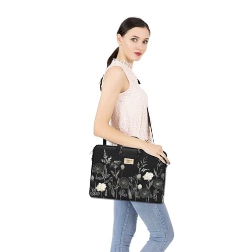 MOSISO Laptop Bag for Women 15.6 inch, 15-16 inch Computer Bag Compatible with MacBook Air 15 inch/Pro 16 inch, HP Dell Lenovo Asus Notebook, Laptop Messenger Shoulder Sleeve with Strap, Retro Flower