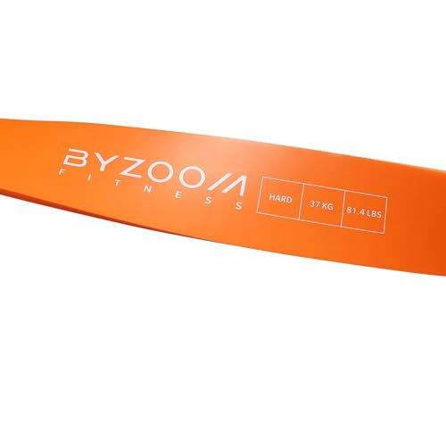 BYZOOM FITNESS Power Resistant Band - 5 Tension Level for Pull Up Assistance & Strength Training, High-Density Layered Natural Rubber Exercise Band for Home Gym, Mobility & Powerlifting