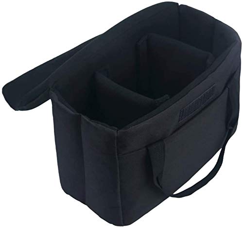 Camera Inserts Lens Padded Insert Liner DSLR SLR Protective Bag Camera Cube Roomy Case Waterproof Foldable pouch for Camera Lens Accessories Sony Canon Nikon Olympus (Black) - color: Black