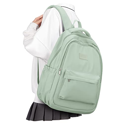 Lightweight Backpack for Women Men Laptop Travel Work Casual Daypack College Bags Cute Aesthetic Travel Backpack Casual Personal item Bag - Green - color: Green
