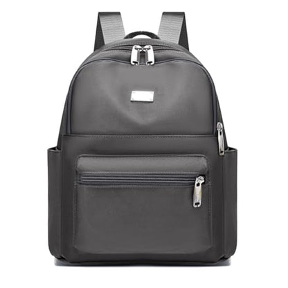 Backpack with Casual Aesthetic Daypack Simple Laptop Bag Waterproof Travel Rucksack for Women(Grey) - color: Grey