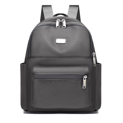 Backpack with Casual Aesthetic Daypack Simple Laptop Bag Waterproof Travel Rucksack for Women(Grey) - color: Grey