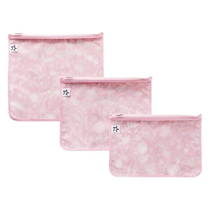 Tiny Twinkle Diaper Bag Organizing Pouches|3 Pack Mess-Proof Clear Front Travel Organizer Bags&TSA Approved Toiletry Bag Set for Baby and Mom Essentials - color: Toile