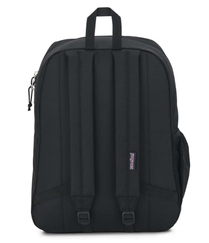 JanSport Cross Town Plus Backpack - Large Main Compartment, Side Water Bottle Pocket, 15-Inch Padded Laptop Sleeve - Black - color: Black