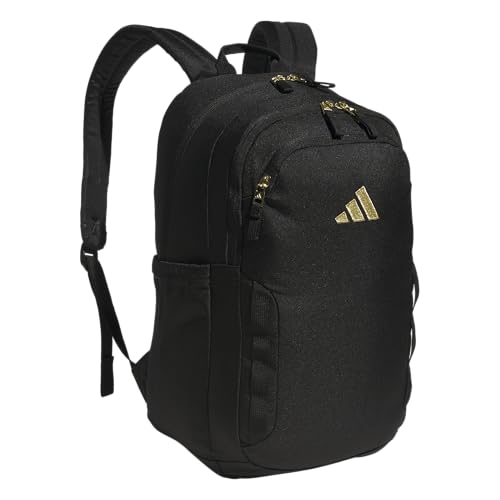 adidas Amplifier Backpack for Laptop, School and Gym, 28L, Black/Gold Metallic/Regular, OSFA - color: Black/Gold Metallic/Regular