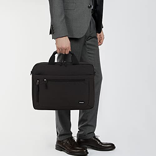RAVUO Laptop Bag for Men, Water Resistant Shoulder Messenger Bag 15.6inch Computer Carrying Case Business Briefcase with Organizer Pocket | Carrying Case - color: 15.6inch-black