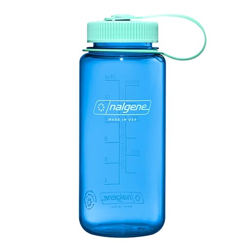 Nalgene Water Bottle - Lightweight Sustain Tritan BPA-Free Shatterproof Bottle for Backpacking, Hiking, Gym, 16 OZ, Wide Mouth, Cornflower Blue (Pack of 6) - color: Cornflower Blue, size: 16 Ounces (Pack of 6)