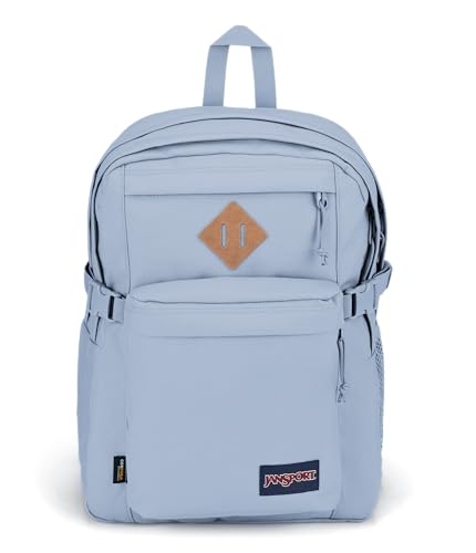 JanSport Main Campus FX Backpack - Travel or Work Bag w 15-Inch Laptop Pack with Leather Trim, Blue Dusk - color: Blue Dusk