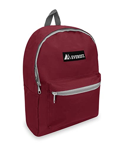 Everest 1045K Basic Backpack, 15", Burgundy - color: Burgundy